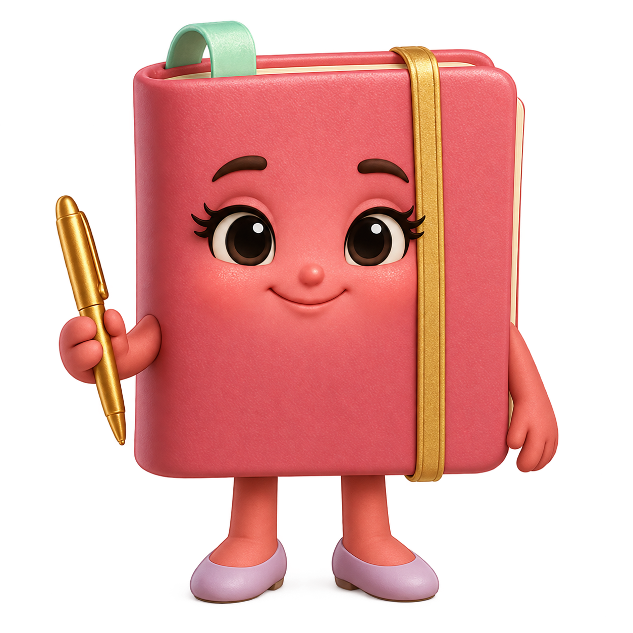 Criativa, mascote da Luxo Criativo, com sua caneta dourada